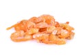 Dried shrimp isolated on white background Royalty Free Stock Photo