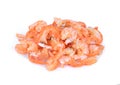 Dried shrimp isolated on white Royalty Free Stock Photo
