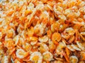 Dried shrimp, preserved food, at the seafood market. Royalty Free Stock Photo