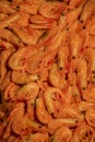 Dried shrimp. Shrimps dry freeze. Food photography Royalty Free Stock Photo