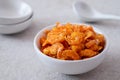 Dried shrimp in white bowl Royalty Free Stock Photo