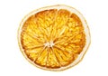 Dried slice of orange over white background Royalty Free Stock Photo