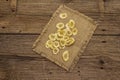 Dried slices of banana. Fruit snack, healthy eating concept Royalty Free Stock Photo