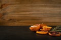 Dried Slices of Orange and Blood Orange Isolated