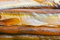 Smoked capelin closeup