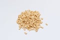 Dried soy bean meat mince pile on white background Royalty Free Stock Photo