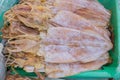 Dried squid for food sale at Mahachai market