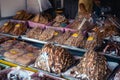 Dried squid and seafood Fish market on the island Seafood Royalty Free Stock Photo