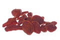 Dried Strawberries Macro Isolated