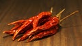 Dried thai chili pods
