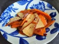 dried tofu scrambled with carrots