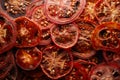 Dried tomato chips. Royalty Free Stock Photo