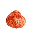 Dried tomato chips. Crispy dehydrated tomato slices Royalty Free Stock Photo