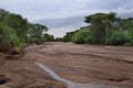 The dried-up African river