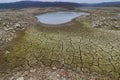 The dried up bed of `Ogosta` Dam near Montana, Bulgaria