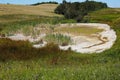 A dried up pond at the end of a long summer Royalty Free Stock Photo