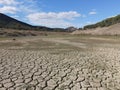Dried-up river in the south of Spain's mainland. Royalty Free Stock Photo