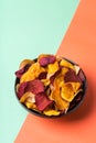 Dried vegetables, dehydrated sweet potato, parsnip, beetroot chips, snacks