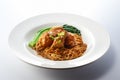 Dried Wanton Noodle with Curry Chicken Royalty Free Stock Photo