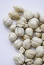 Dried white cardamom  on white background Royalty Free Stock Photo