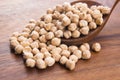 Dried white chickpeas ceci Royalty Free Stock Photo