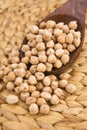 Dried white chickpeas ceci Royalty Free Stock Photo