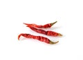 Dried Whole Red Chillies on isolate background Royalty Free Stock Photo