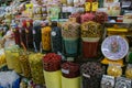 Driedfruits and olives from traditional food market and bazar in Thailand