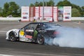 Drift car brand Nissan overcome turn track