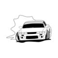 Drift Car Vector 1 Royalty Free Stock Photo
