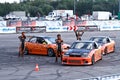 Drift show Orange team Royalty Free Stock Photo