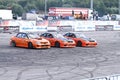 Drift show Orange team Royalty Free Stock Photo