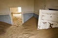 Drifted sand in abandoned building, Namibia