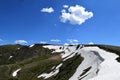 Drifted Snow Cornices Shine in Summer