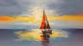 Drifting Emotions: A Sunset Sail on the Red Sea