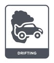 drifting icon in trendy design style. drifting icon isolated on white background. drifting vector icon simple and modern flat