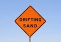 Drifting sand sign
