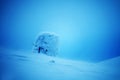 Drifting snow, natirvik. Snowflakes are flying over snow surface Royalty Free Stock Photo