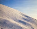 drifts of fresh snow