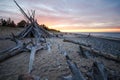 Driftwood Beach Hut On Lake Superior Royalty Free Stock Photo