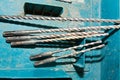 Drill bits in box Royalty Free Stock Photo