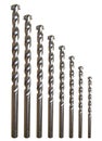Drill Bits for Concrete Set Isolated Royalty Free Stock Photo