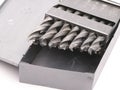 Drill Bits in a metal box Royalty Free Stock Photo