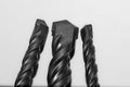 drill bits for perforator close-up on a white background Royalty Free Stock Photo