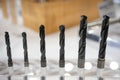 Drill bits special tools. Drilling cutters.. Drilling metal steel cast iron cnc machines Royalty Free Stock Photo