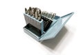 Drill Bits and Taps in a Metal Box Royalty Free Stock Photo