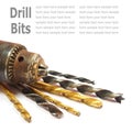 Drill Bits on White