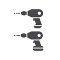 Drill, electric screwdriver instrument vector icon Royalty Free Stock Photo
