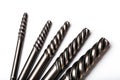 Drill extractors close up view isolated on white background Royalty Free Stock Photo