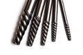 Drill extractors close up view  on white background Royalty Free Stock Photo